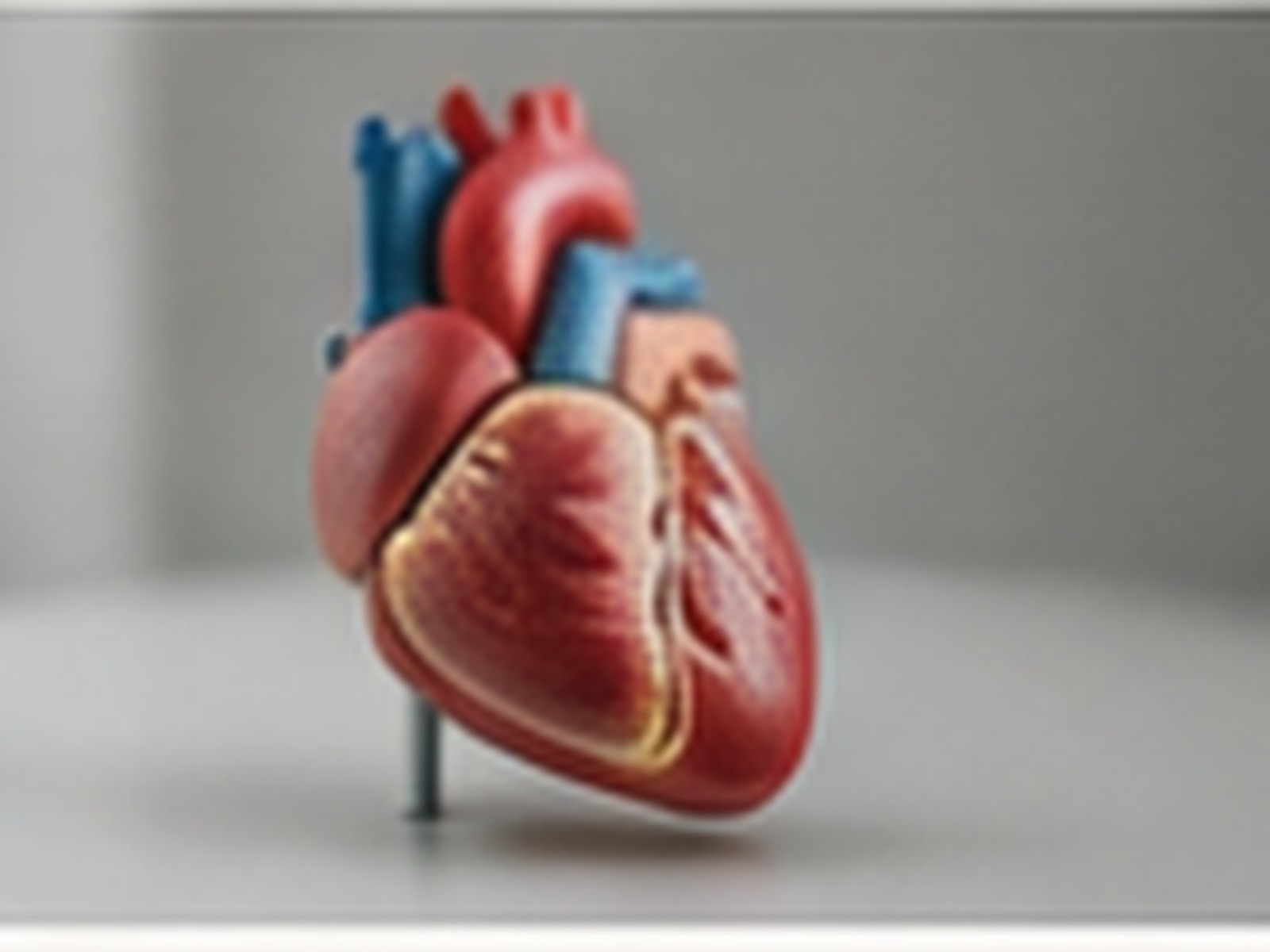 Anatomisches Herzmodell als Symbol für Vorsorge